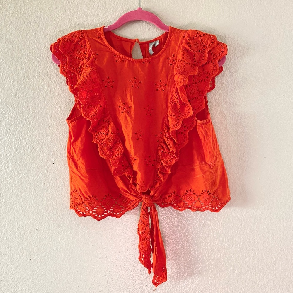 ASOS ruffle tie blouse